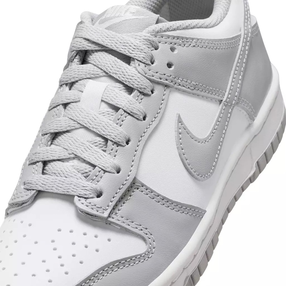 Nike Dunk Low White and Gray Size 5 - Picture 2 of 6